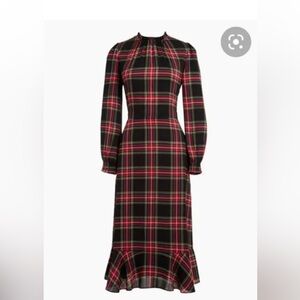 NWT J Crew Tartan Plaid Ruffled Dress